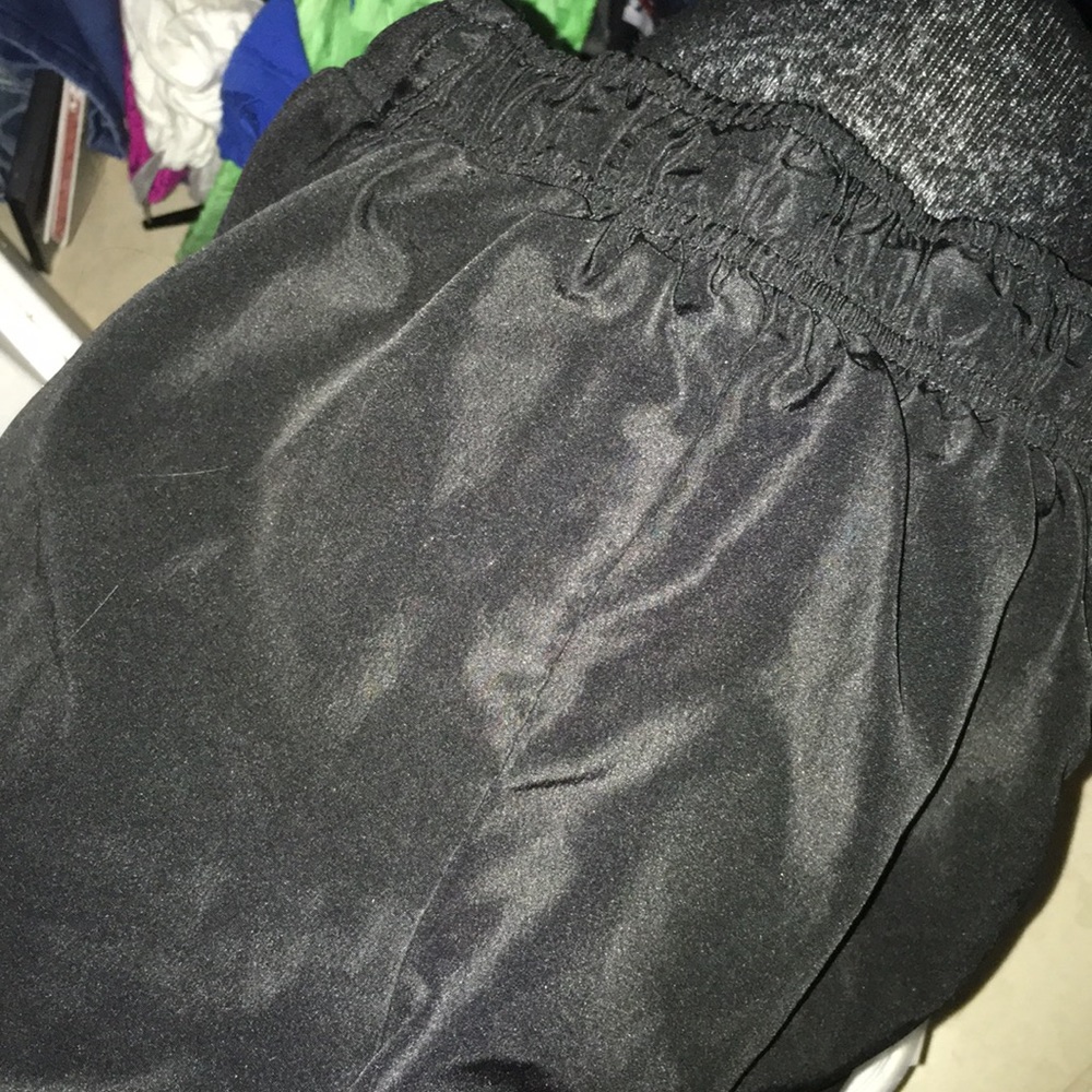 black athletic shorts